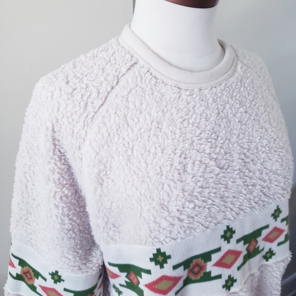 Urban Outfitters Aztec Print Sherpa Pull Over Men's Sweater - M - Picture 9 of 14